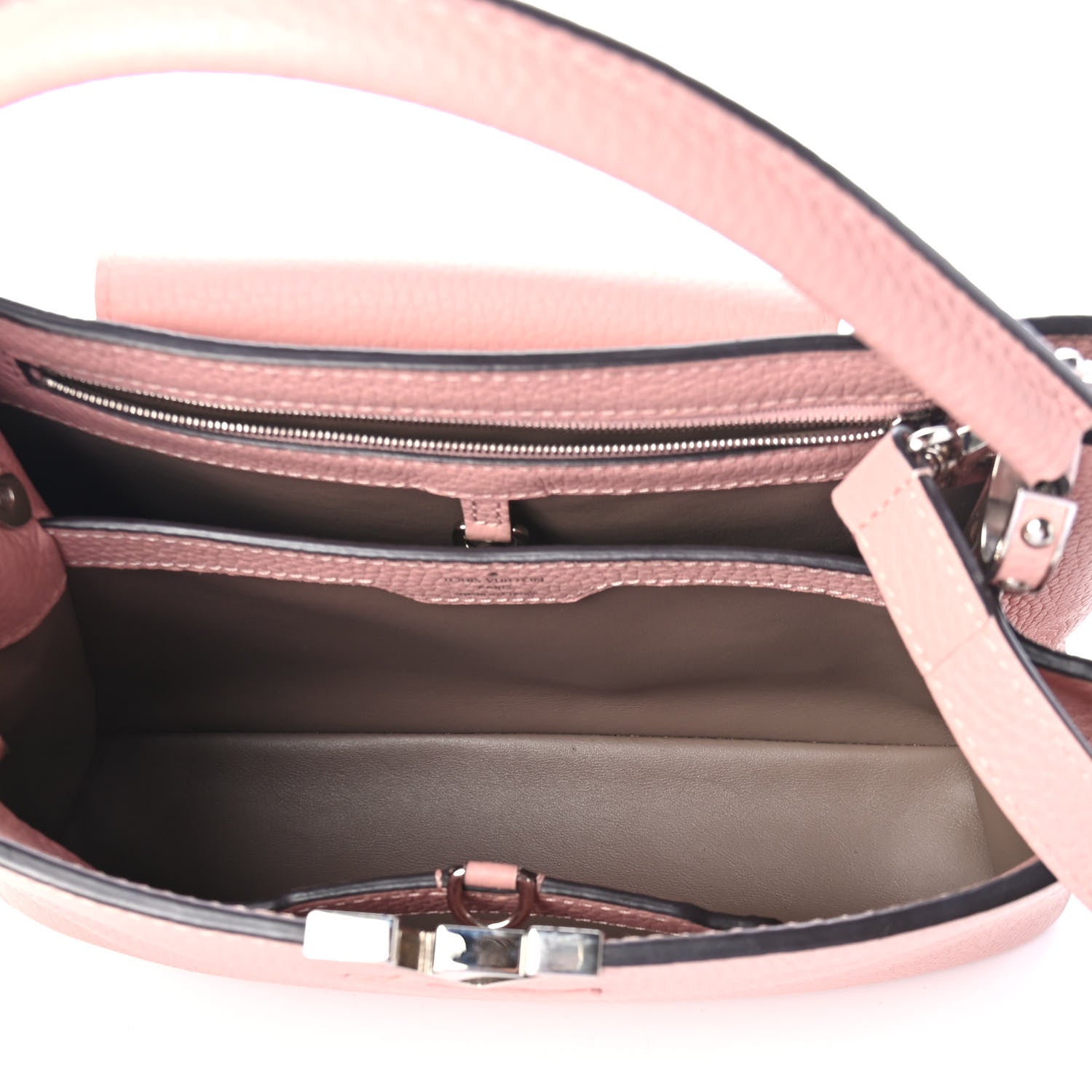 Louis Vuitton Taurillon Capucines PM Magnolia 4 of 4