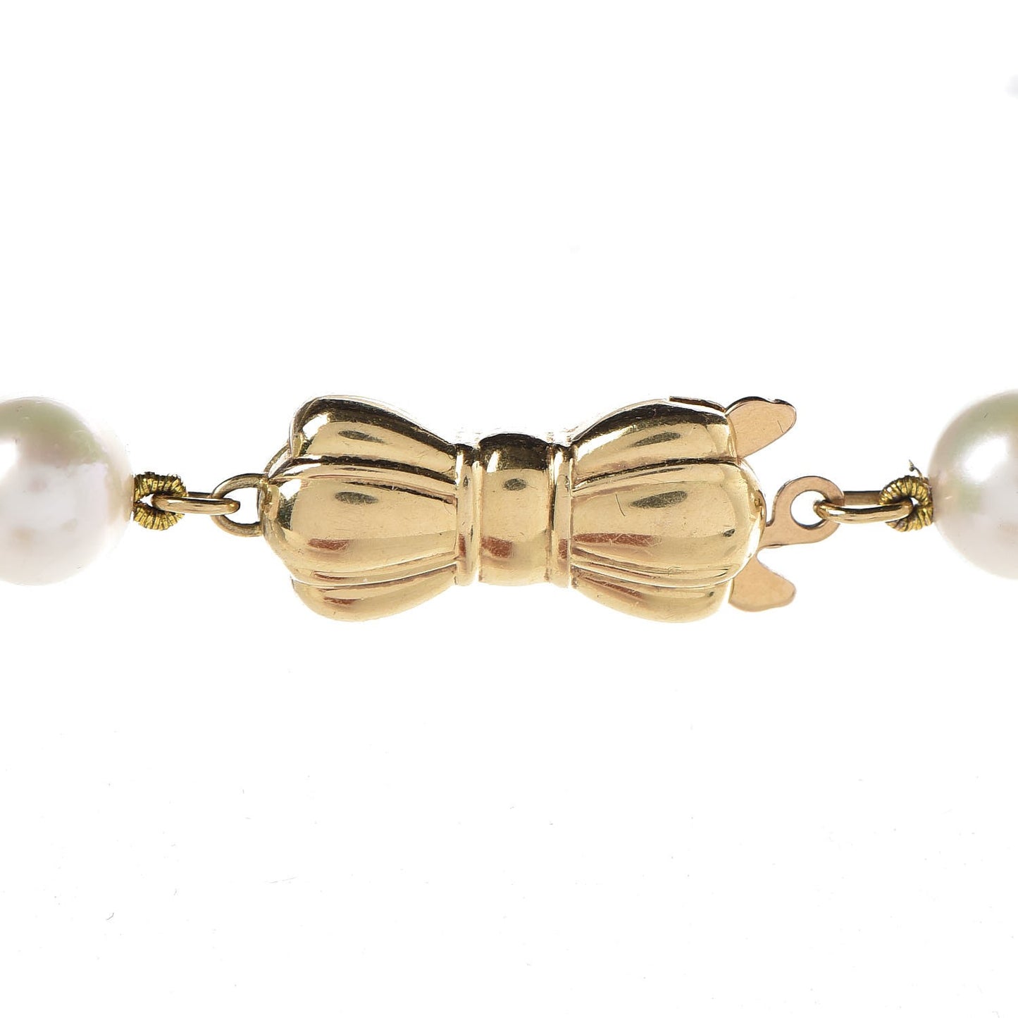 18K Yellow Gold Akoya Pearl 6.5-7mm Strand Necklace