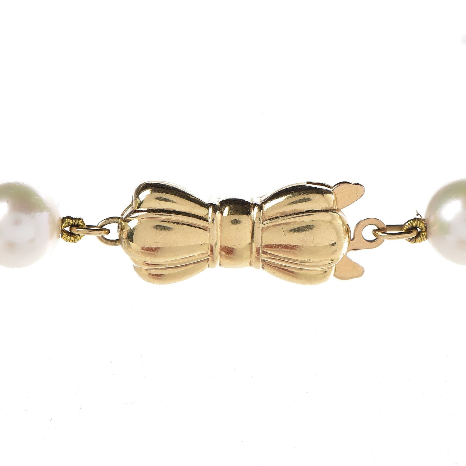Mikimoto 18K Yellow Gold Akoya Pearl 6.5-7mm Strand Necklace 4 of 6