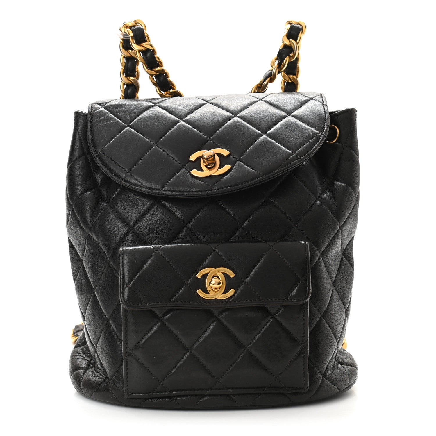 Chanel Lambskin Quilted Backpack Black 1 of 11