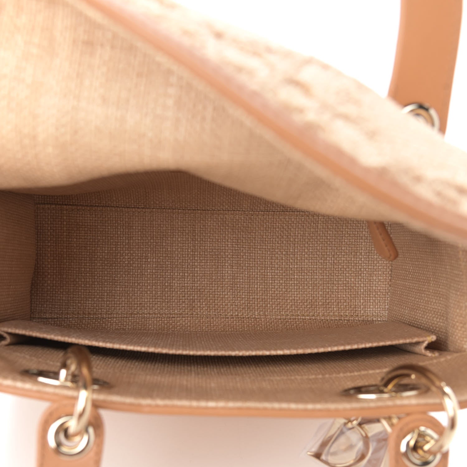 Christian Dior Raffia Medium Lady Dior Bag Beige 5 of 10