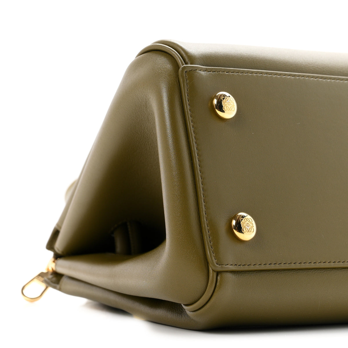 Supple Calfskin Small Madrid Bag Olive