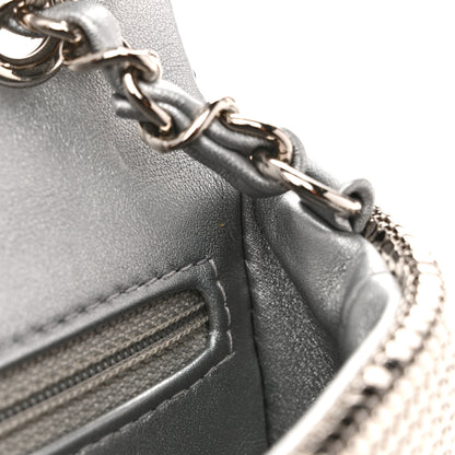 Chanel Chain Mail Crystal Quilted Mini Flap Argent 11 of 11