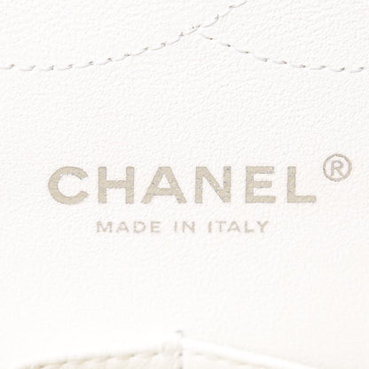 Chanel Caviar Quilted Jumbo Double Flap White 7 of 16