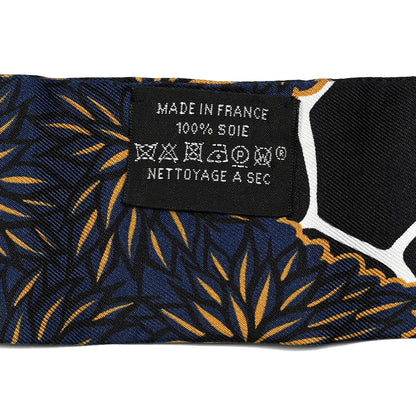 Hermes Silk Three Graces Twilly Black Gold Taupe 3 of 5