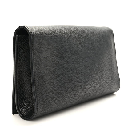 Gucci Pebbled Calfskin Medium Soho Clutch Black 3 of 9