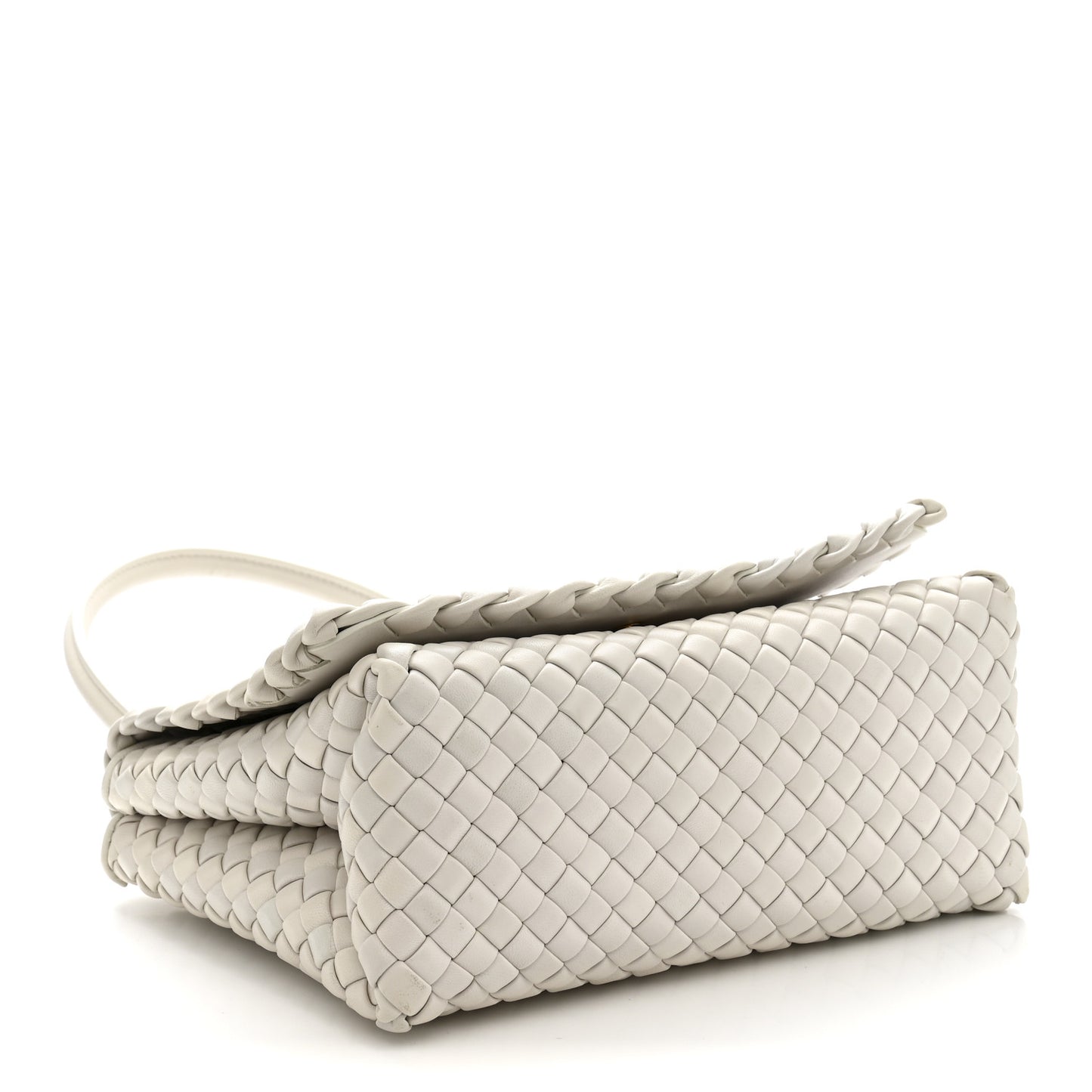 Nappa Intrecciato Patti Top Handle Bag Chalk