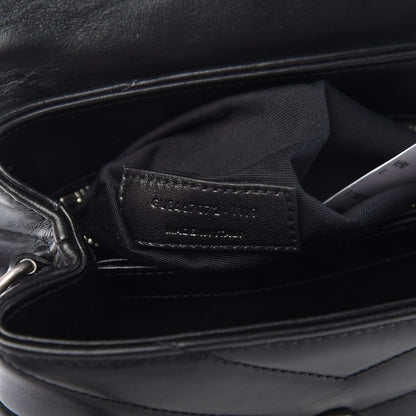 Saint Laurent Calfskin Y Quilted Monogram Toy Loulou Crossbody Bag Black 7 of 11