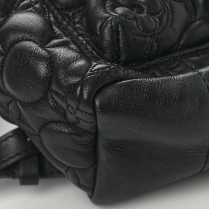 Louis Vuitton Lambskin Flower Quilted Palm Springs Backpack PM Black 7 of 9