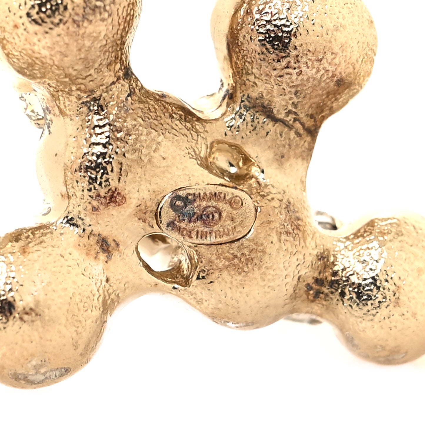 Pearl Crystal Nefertiti CC Brooch Gold