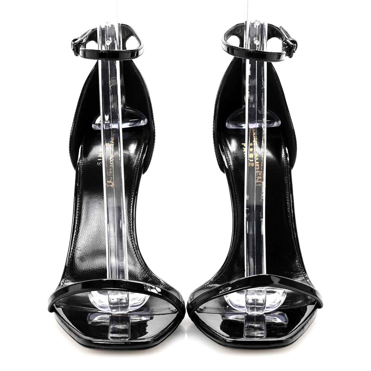 Patent Calfskin Opyum 110 Sandals 38 Black