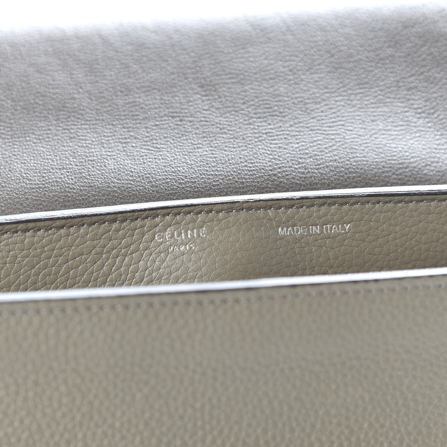 Drummed Calfskin Suede Small Trapeze Souris