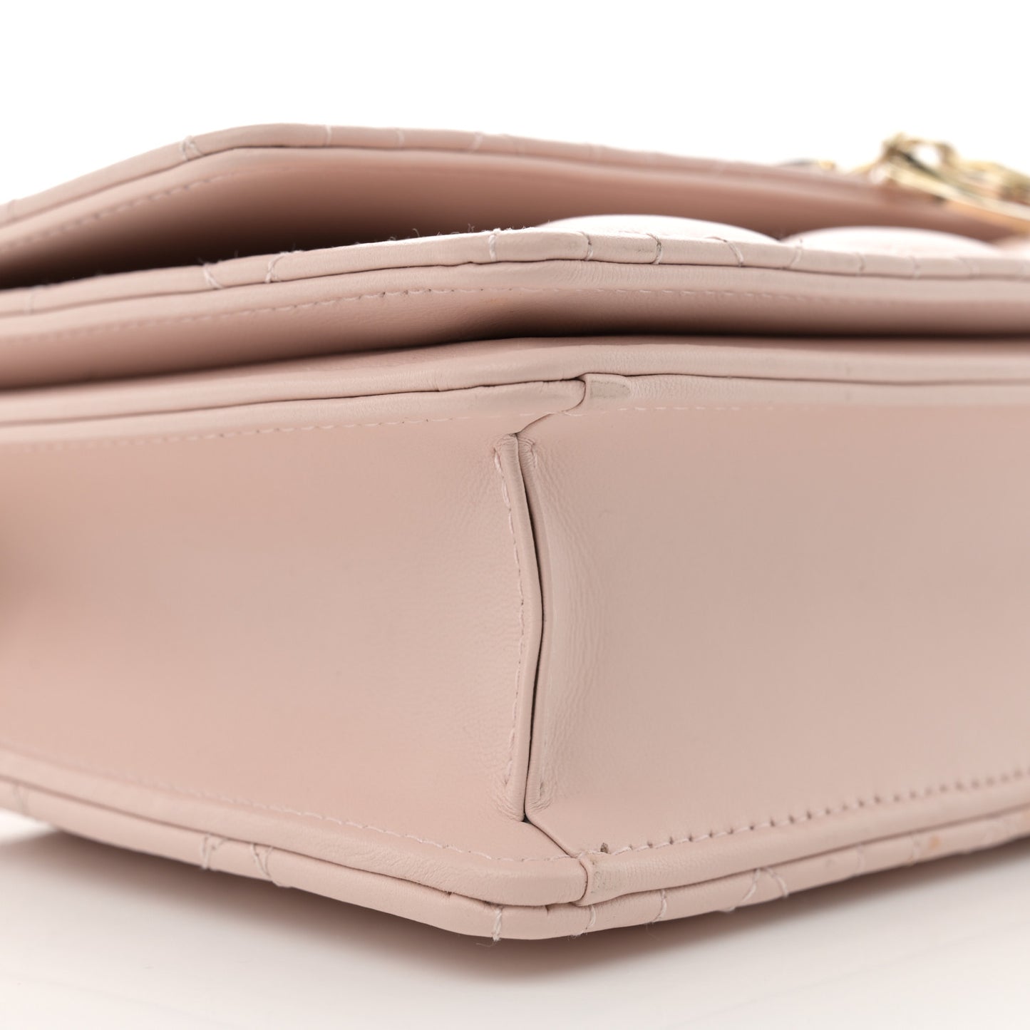 Lambskin Cannage My Dior Top Handle Bag Rose Poudre