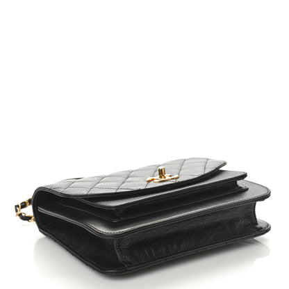 Chanel Calfskin Caviar Quilted Chain Handle Flap Black 4 of 12