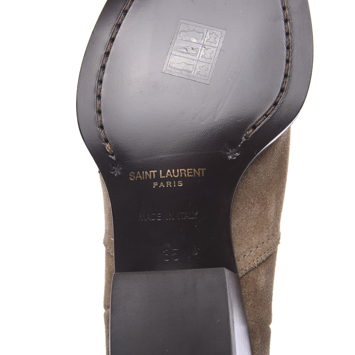 Saint Laurent Suede West Chelsea Boots 35 Sigaro 6 of 10