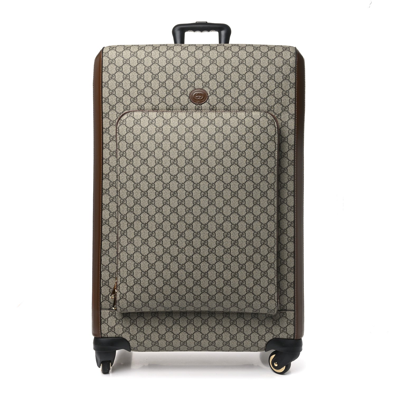 Gucci GG Supreme Monogram Azalea Calfskin Retro Interlocking G Carry On Trolley Beige Ebony Brown Sugar 1 of 9