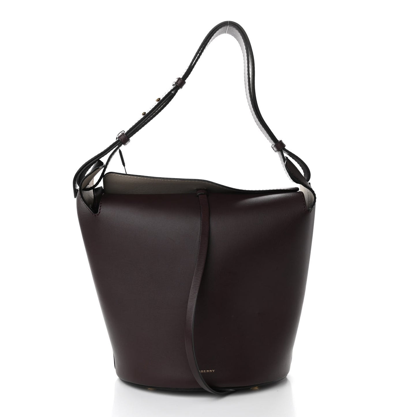 Supple Calfskin Medium Bucket Bag Burgundy