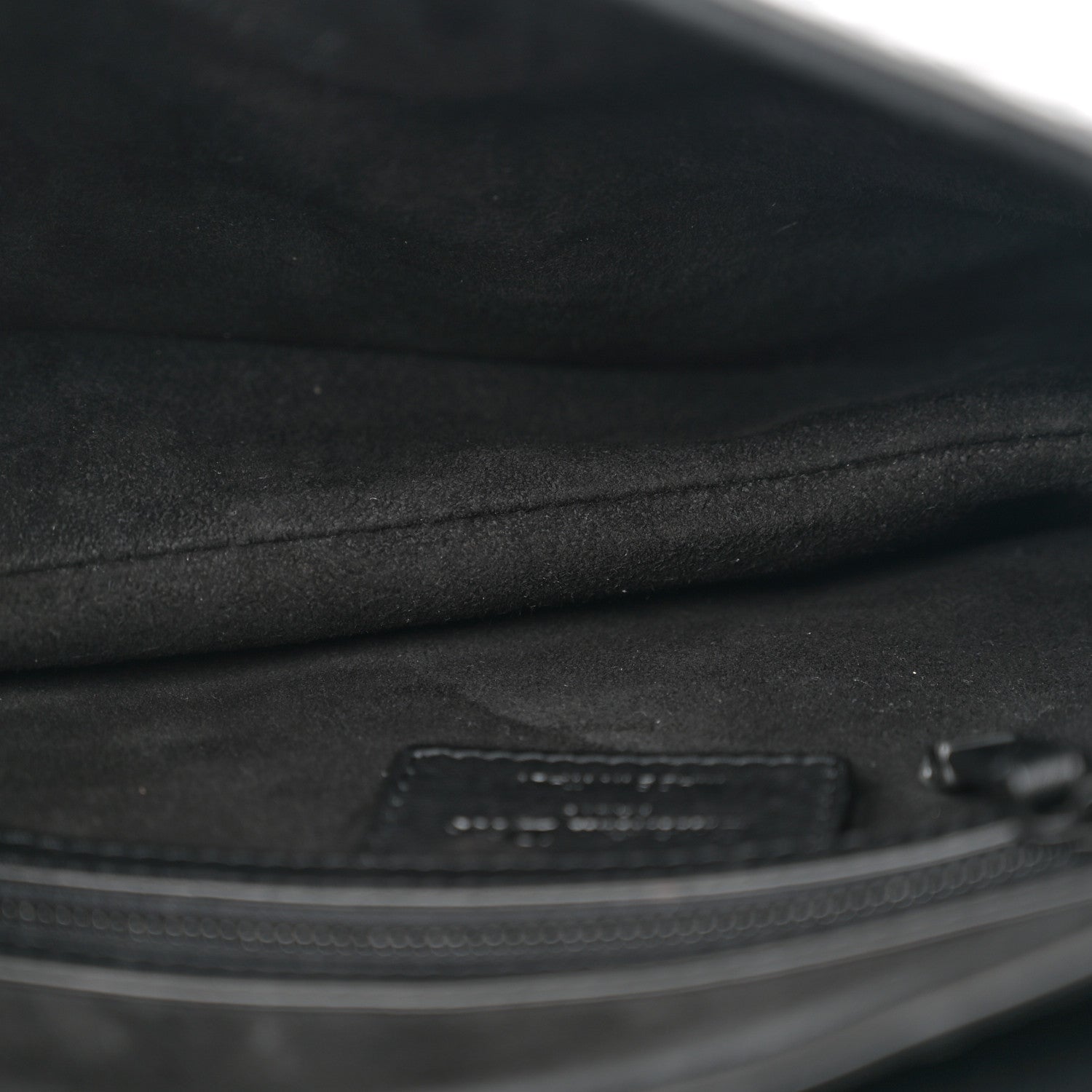 Christian Dior Calfskin Embossed Oblique Saddle Bag Black 5 of 11