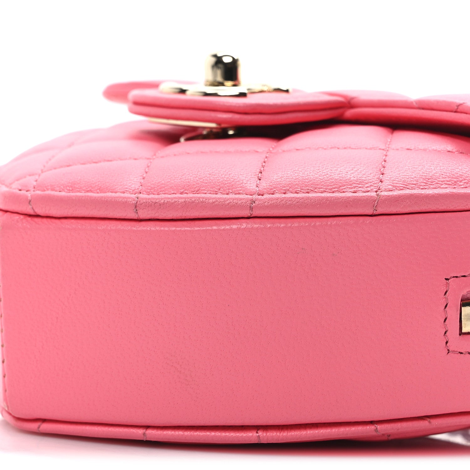 Chanel Lambskin Quilted CC In Love Heart Clutch With Chain Pink 9 of 9