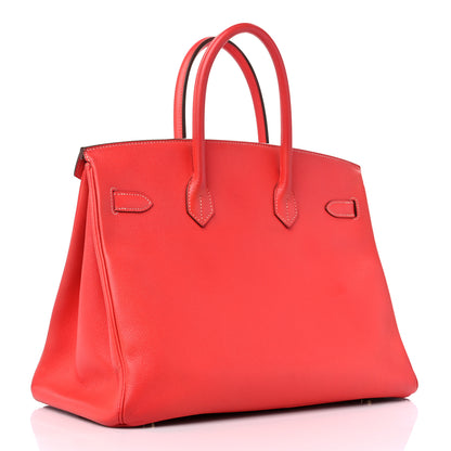 Hermes Epsom Candy Birkin 35 Rose Jaipur Gold 3 of 16