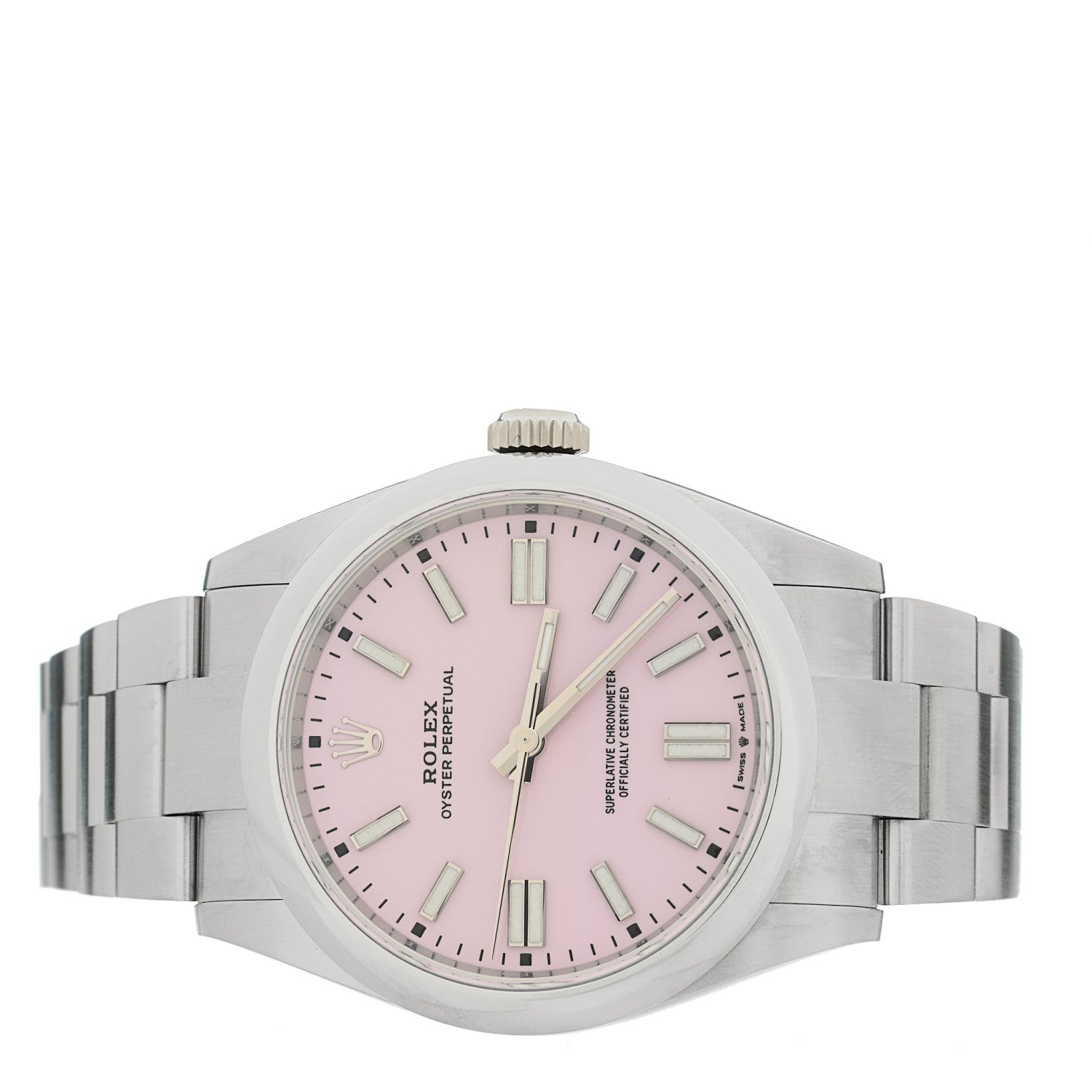 Rolex Stainless Steel 41mm Oyster Perpetual Watch Candy Pink 134300 2 of 5