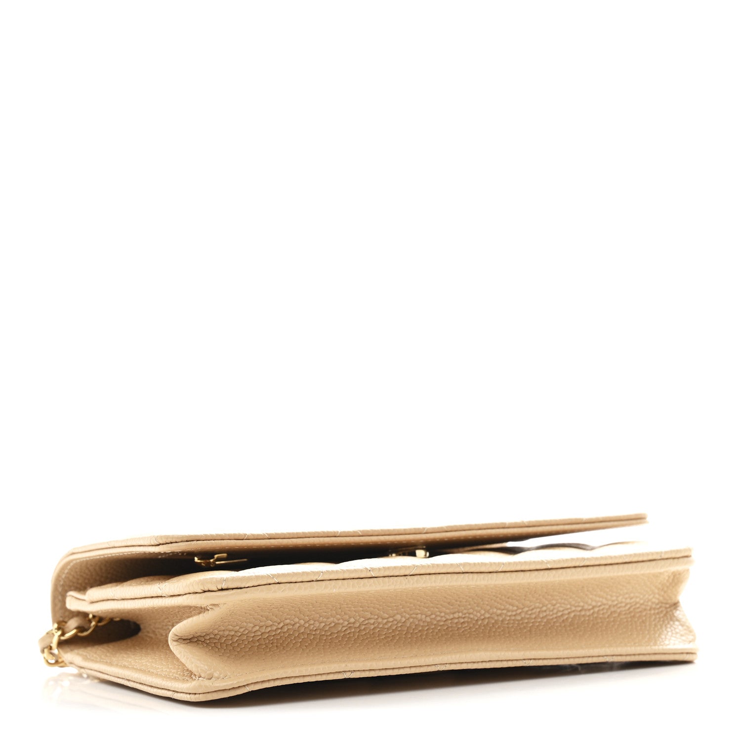 Chanel Caviar Quilted Wallet on Chain WOC Beige 4 of 12