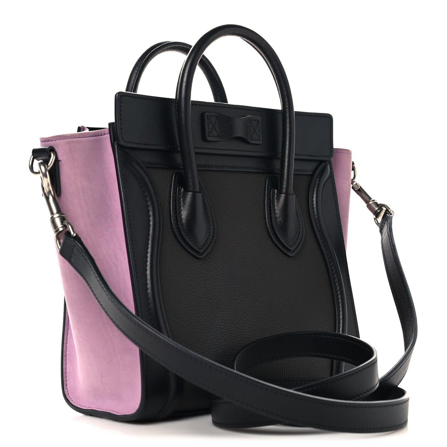 Baby Grained Calfskin Nubuck Tri-color Nano Luggage Anthracite