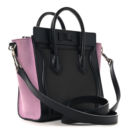 Celine Baby Grained Calfskin Nubuck Tri-color Nano Luggage Anthracite 3 of 10