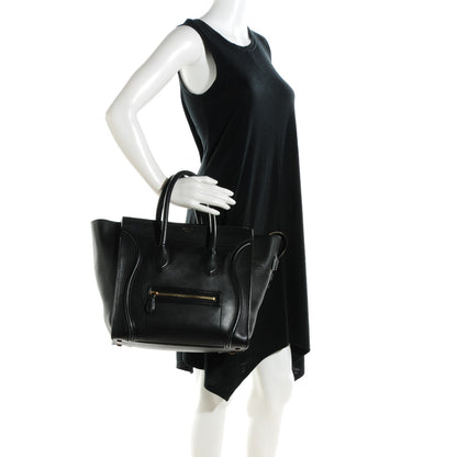 Celine Smooth Calfskin Mini Luggage Black 2 of 8