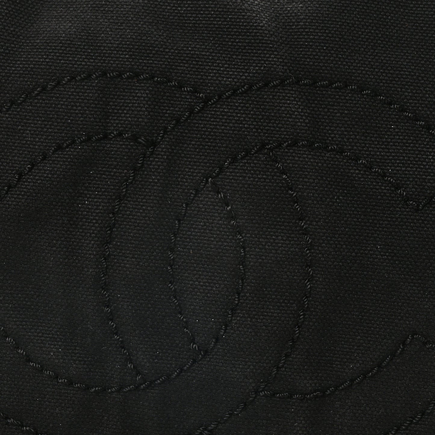 Canvas Calfskin CC Tote Black White