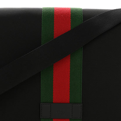 Gucci Techno Canvas Web Flap Messenger Bag Black 8 of 12