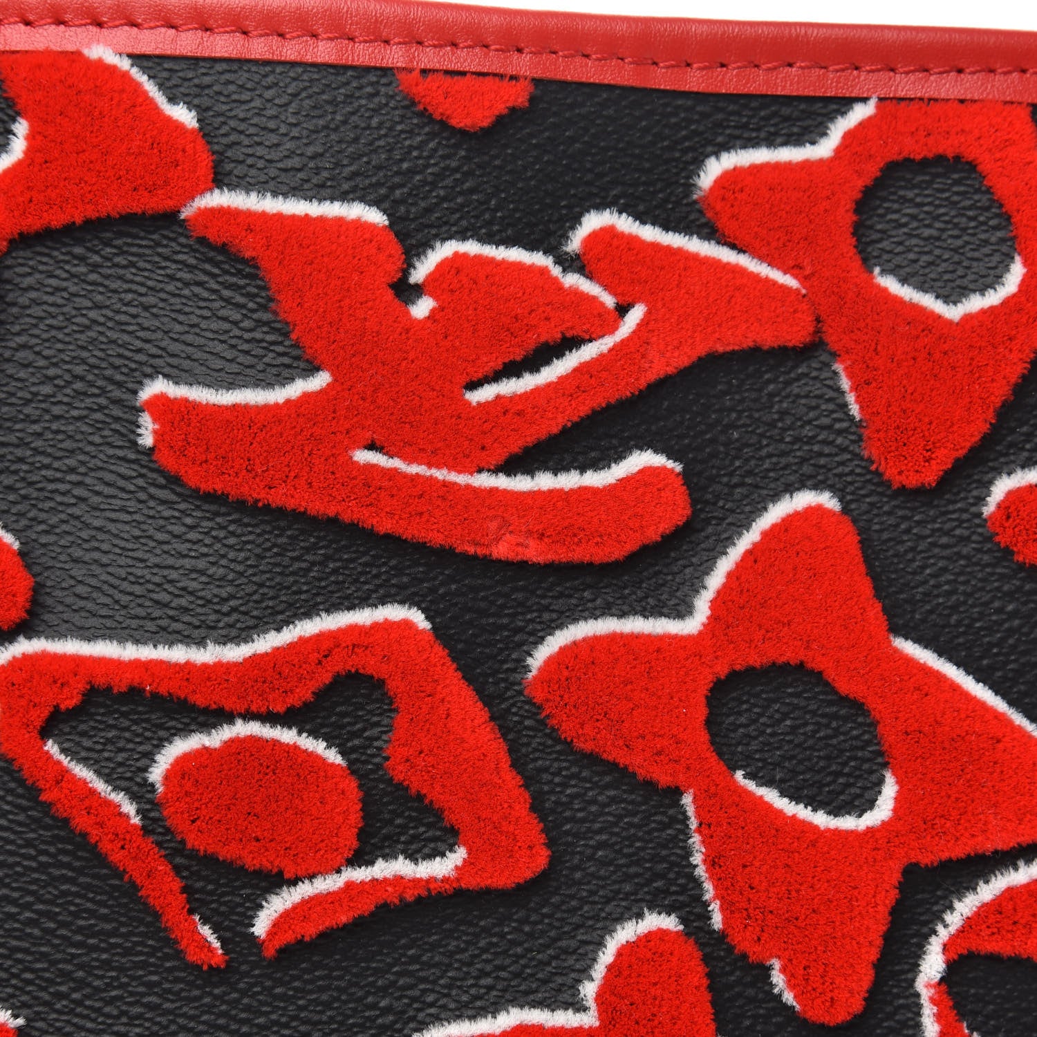 Louis Vuitton X UF Tufted Monogram Neverfull MM Black Red 10 of 10