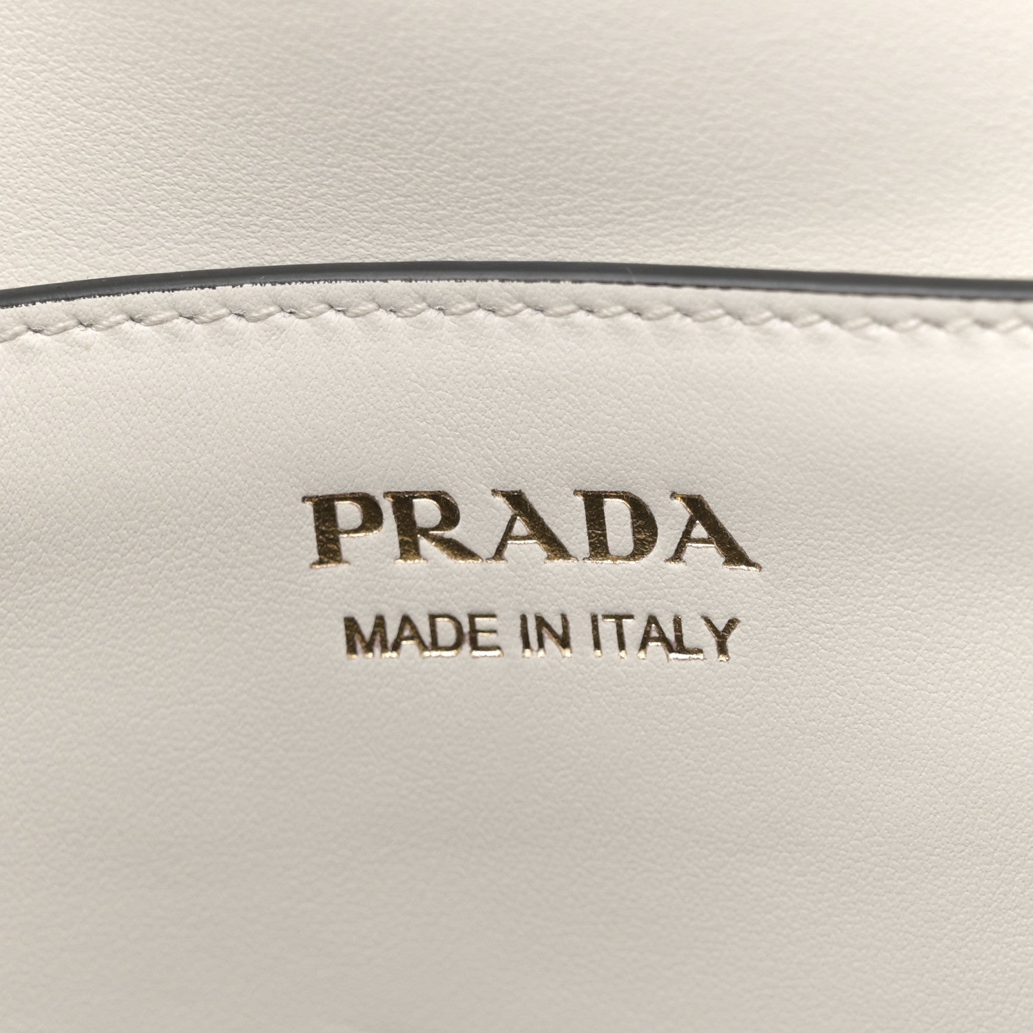 Prada Soft Calfskin Triangle Arque Flap Shoulder Bag White 5 of 10