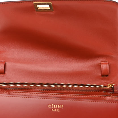Celine Box Calfskin Medium Classic Box Flap Bag Dark Brick 13 of 13