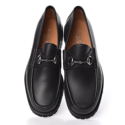 Gucci Laredo Calfskin Mens Horsebit Loafers 9.5 Black 10 of 11