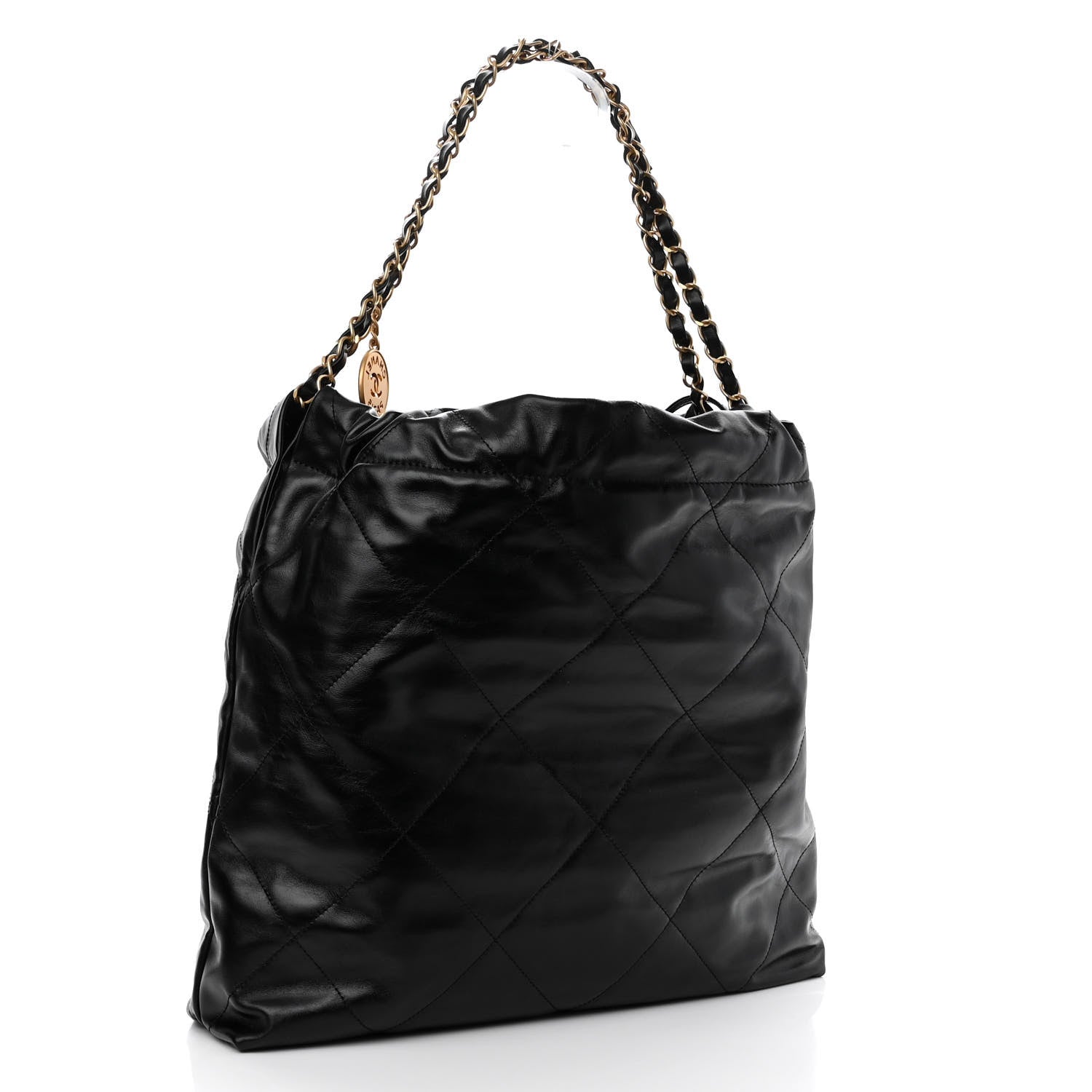 Chanel Shiny Calfskin Quilted Chanel 22 Black 4 of 11