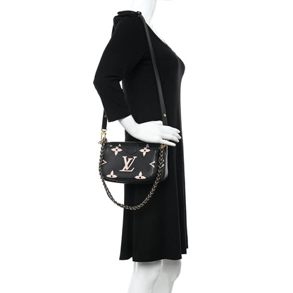 Louis Vuitton Empreinte Monogram Giant Multi Pochette Accessories Black Beige 2 of 11