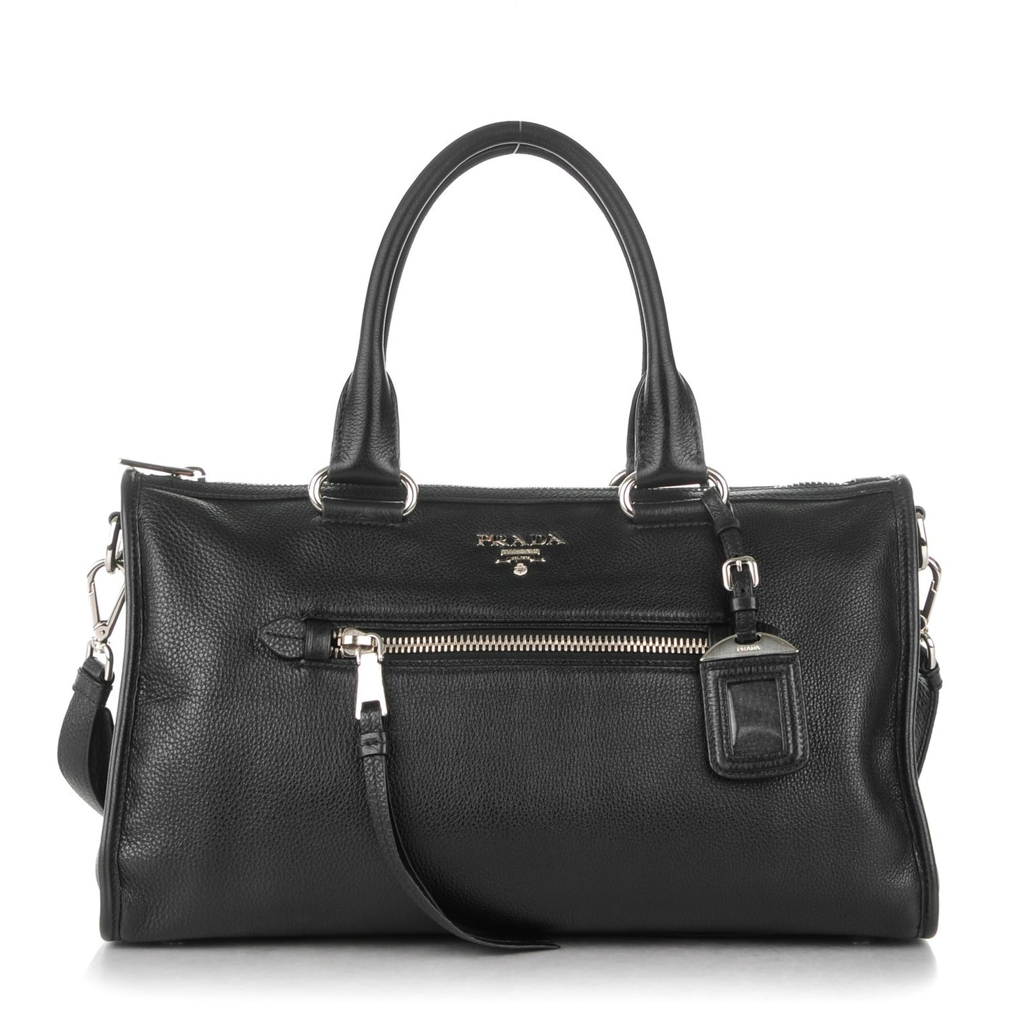 Vitello Phenix Shopping Satchel Black