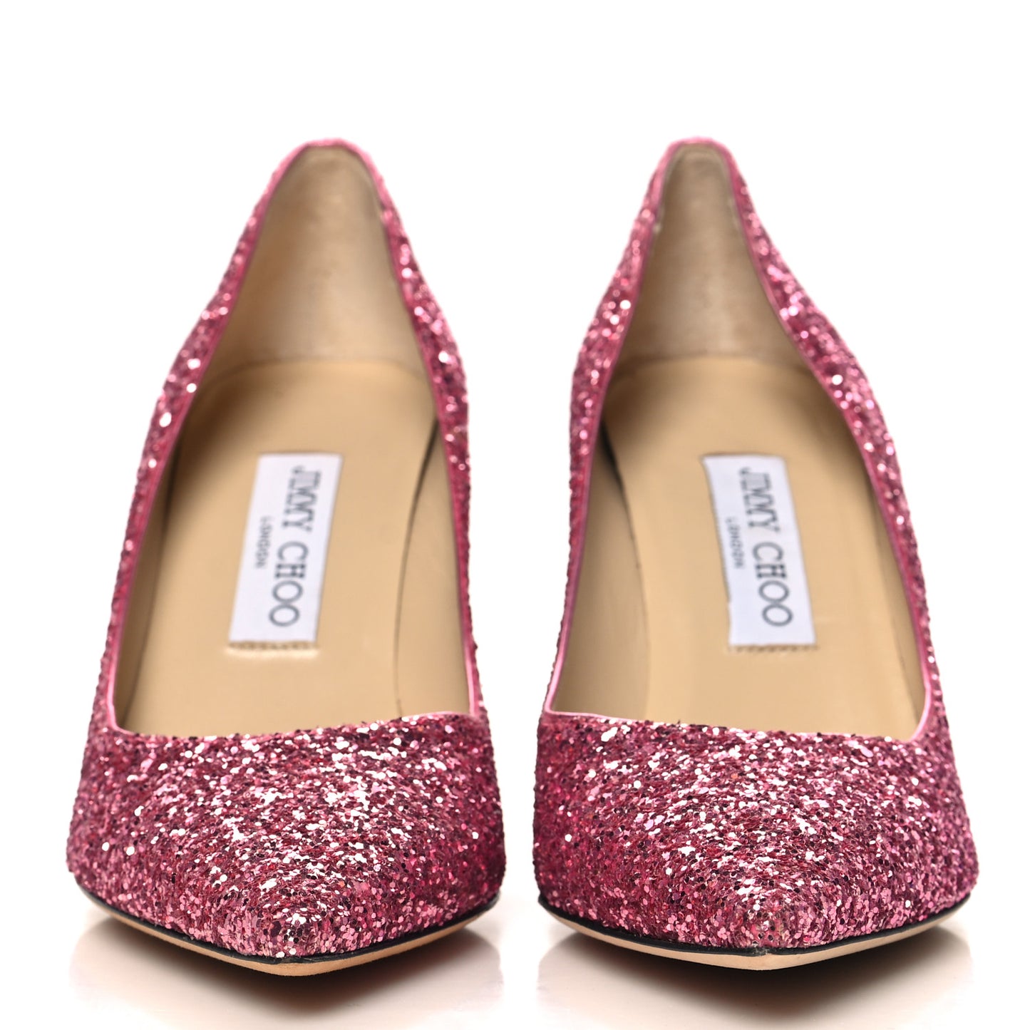 Glitter Pointy Toe Romy 85 Pumps 38.5 Pink