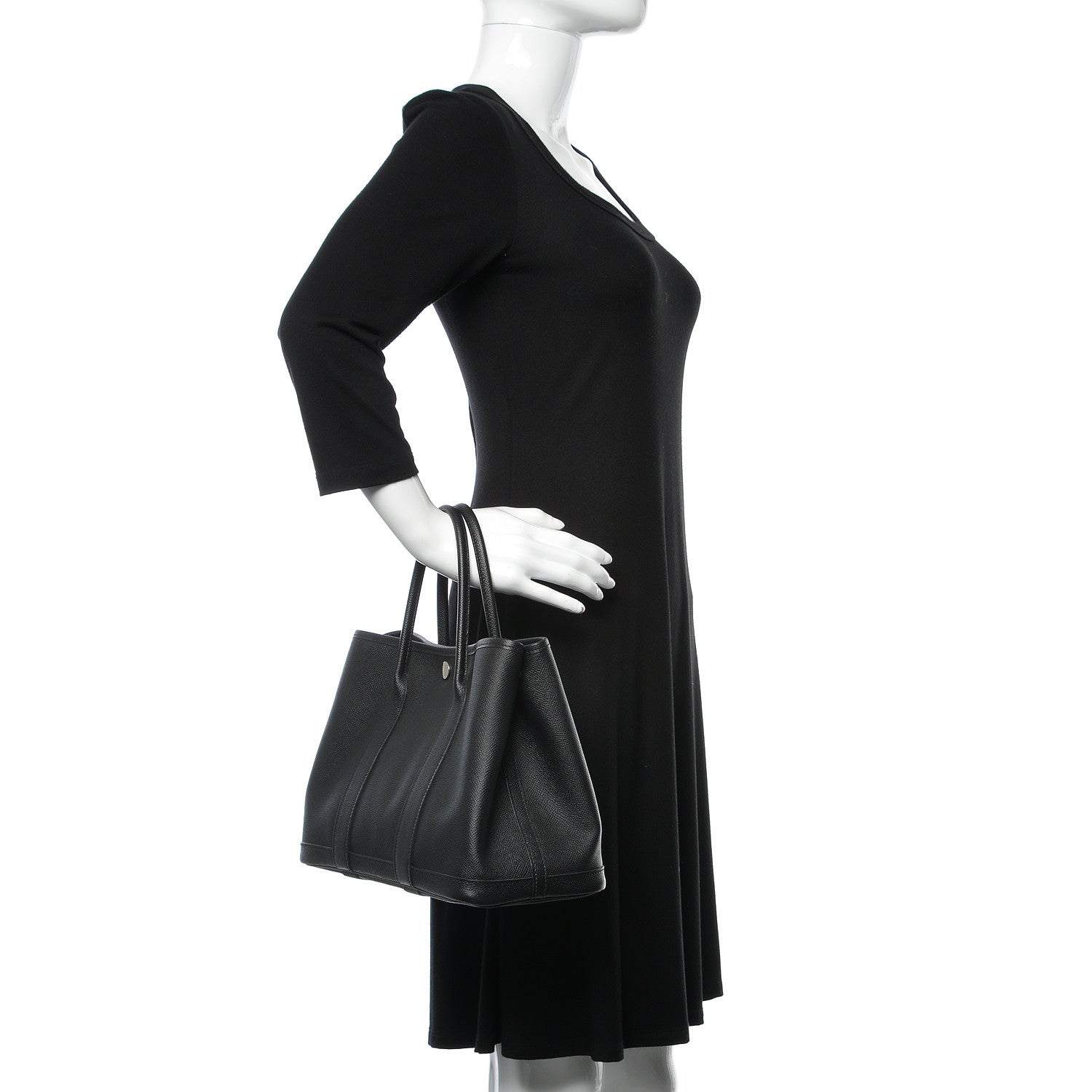 Hermes Epsom Garden Party 30 TPM Black 2 of 9