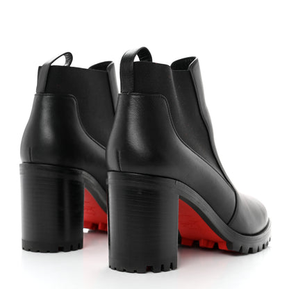 Christian Louboutin Calfskin Marchacroche 70 Chelsea Boots 37.5 Black 4 of 7