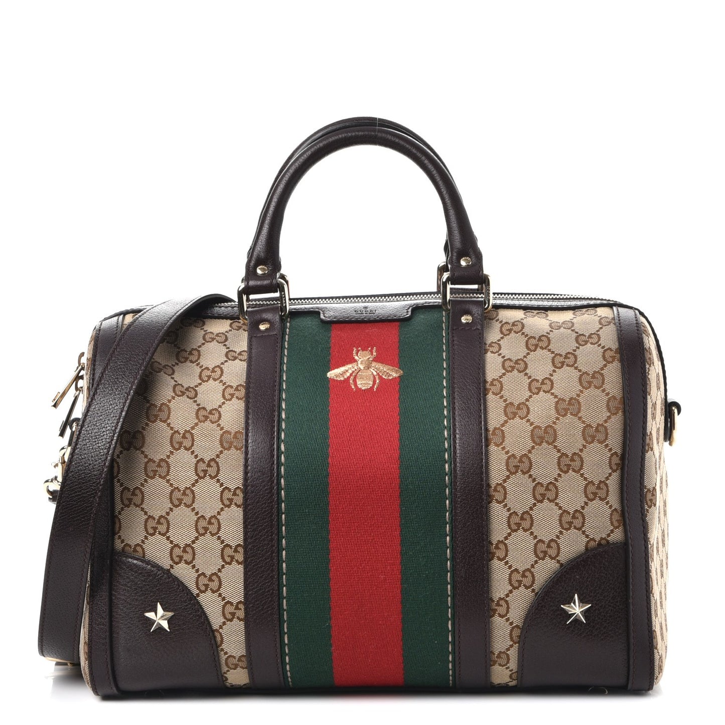 Monogram Vintage Web Medium Webby Bee Boston Dark Brown