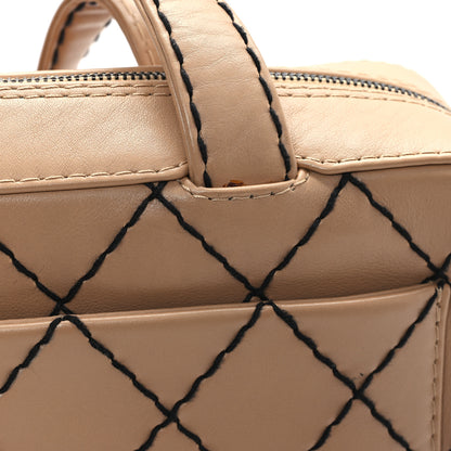 Chanel Calfskin Wild Stitch Top Handle Bag Beige 11 of 11
