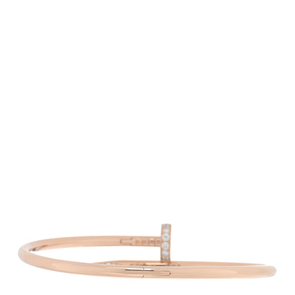 Cartier 18K Pink Gold Diamond Juste Un Clou Bracelet 19 2 of 5