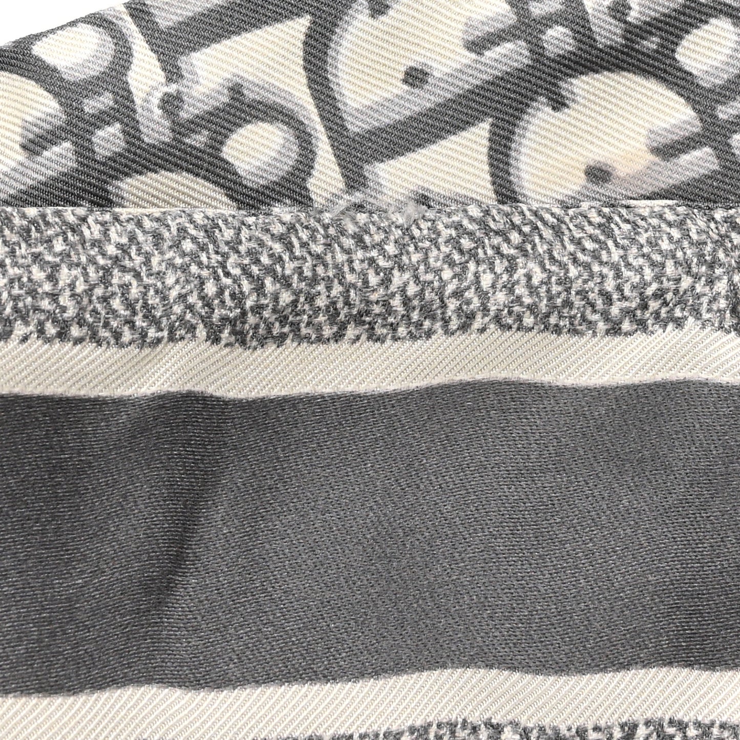 Silk Oblique Mitzah Scarf Grey