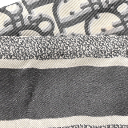 Christian Dior Silk Oblique Mitzah Scarf Grey 4 of 6