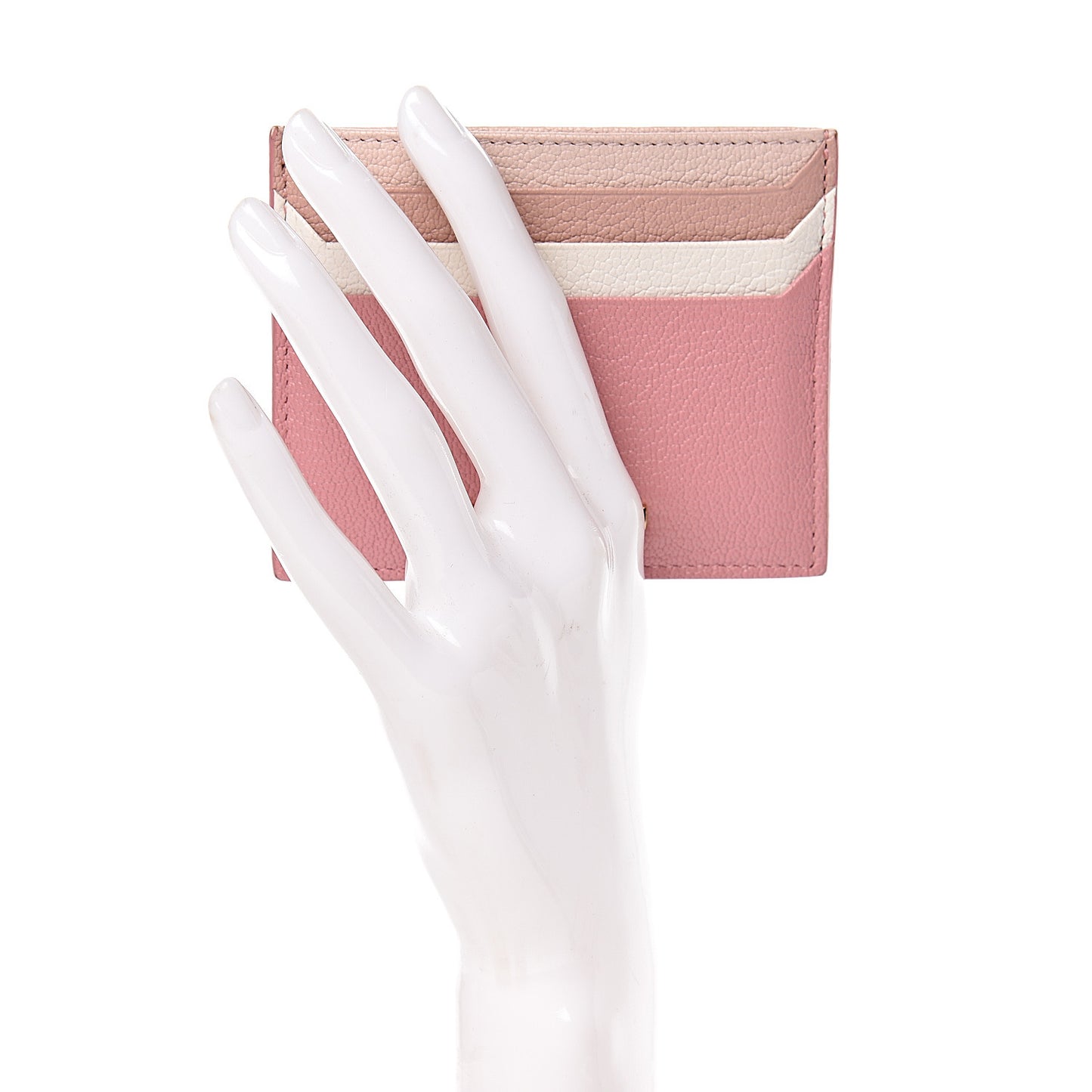 Goatskin Madras Card Case Rosa