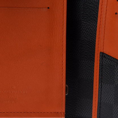 Louis Vuitton Damier Graphite Stripe Brazza Wallet Orange 8 of 10