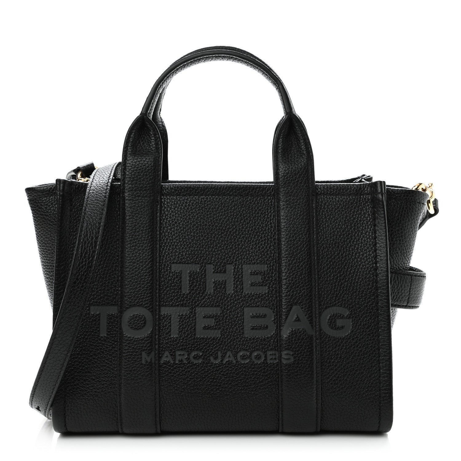 Marc Jacobs Grained Calfskin Small The Tote Bag Black 1 of 11