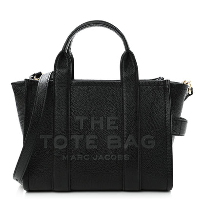 Marc Jacobs Grained Calfskin Small The Tote Bag Black 1 of 11